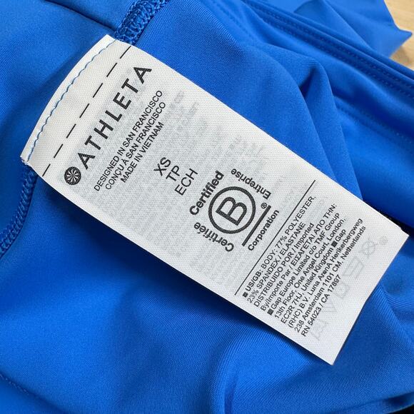 Athleta Interval Leggings Bright Blue Women's Size XS New With Tags Condition - Picture 4 of 10